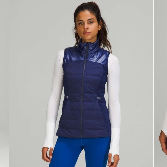 Lululemon Down For It All Vest Shine Night Sea Sz.10 - Picture 1 of 13